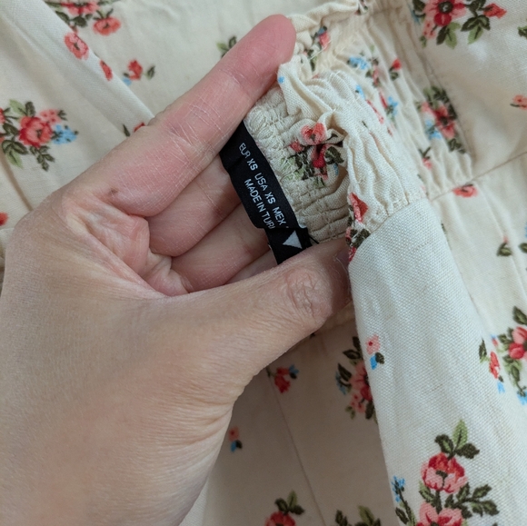 Zara Linen Cream Floral Maxi - Picture 9 of 9